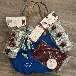 Porto Vino City Tote with Ice Pack & (2) Packs of 4 Refill Packs NWT